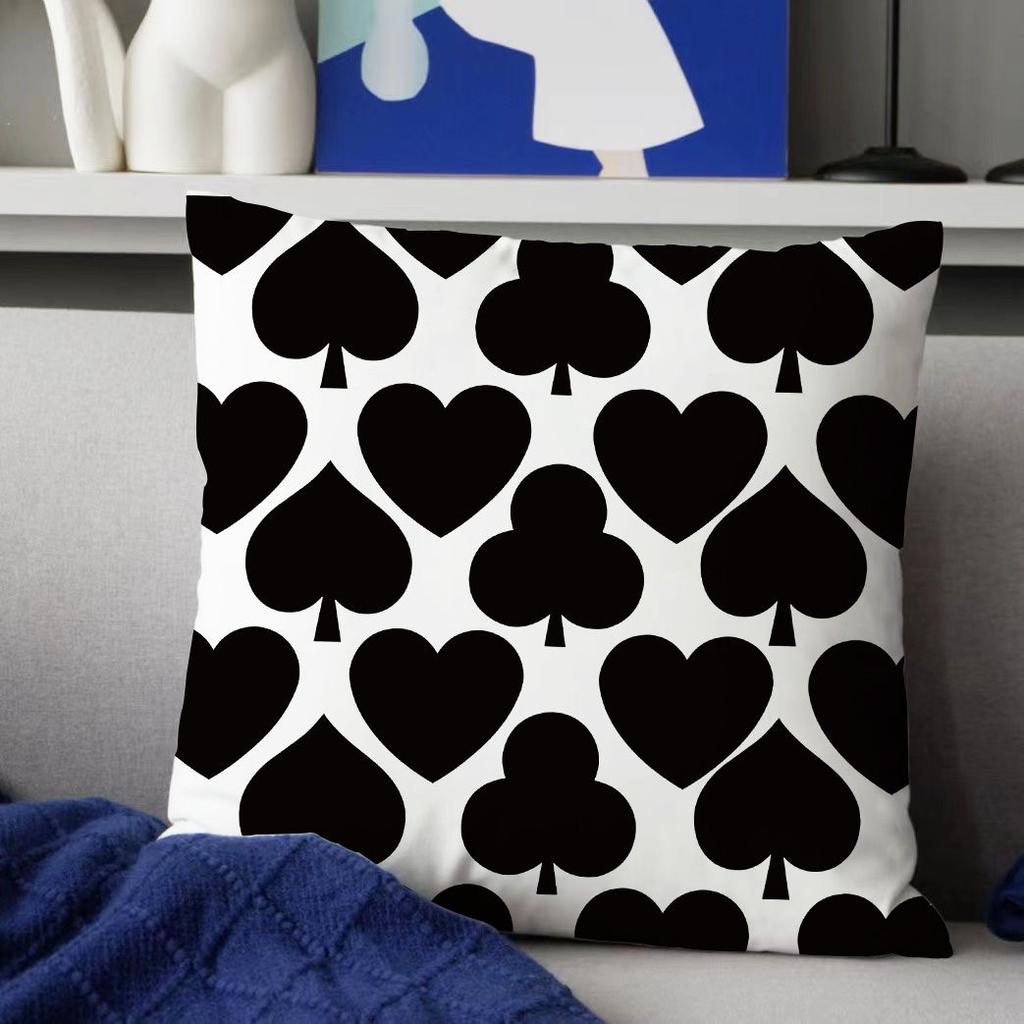 Ins Nordic Geometry Black and White Pillowcase Light Luxury Home Sofa Cushion Cover Living Room Bedroom Pillow Cover