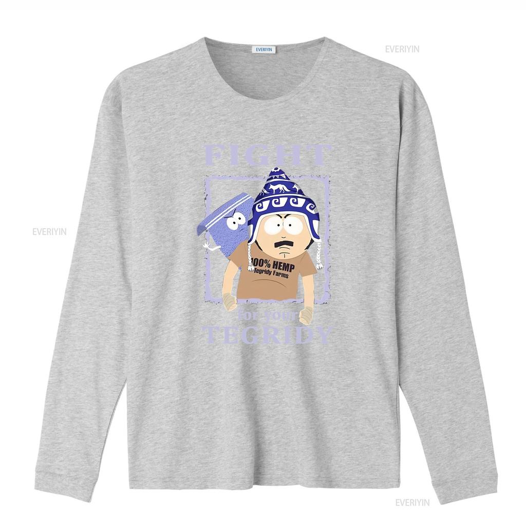 Fight For Your Tegridy Funny Meme Cartoon T Shirt Vintage Washed Homme Slightly Breathable Graphic Comfortable Stylish Casual