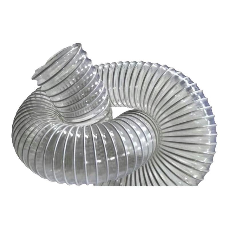 Transparent PVC Steel Wire Woodworking Dust Collection Hose