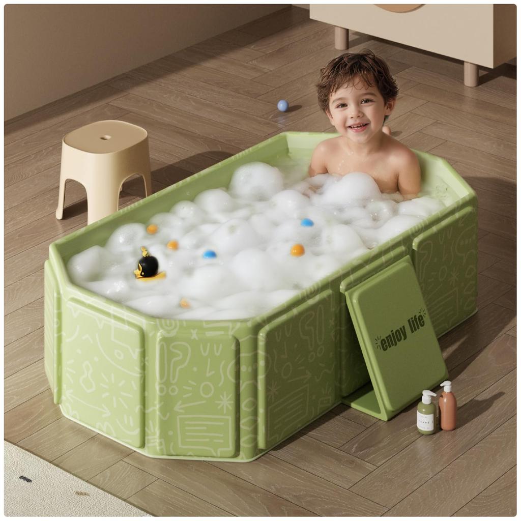 Bounvi Baby Portable Baby Baby Cat Dog For For Simple Easy To Easy To Suitable for Indoors and Safe Green Bath, Foldable, Bathtub, Bathtub, Bath,