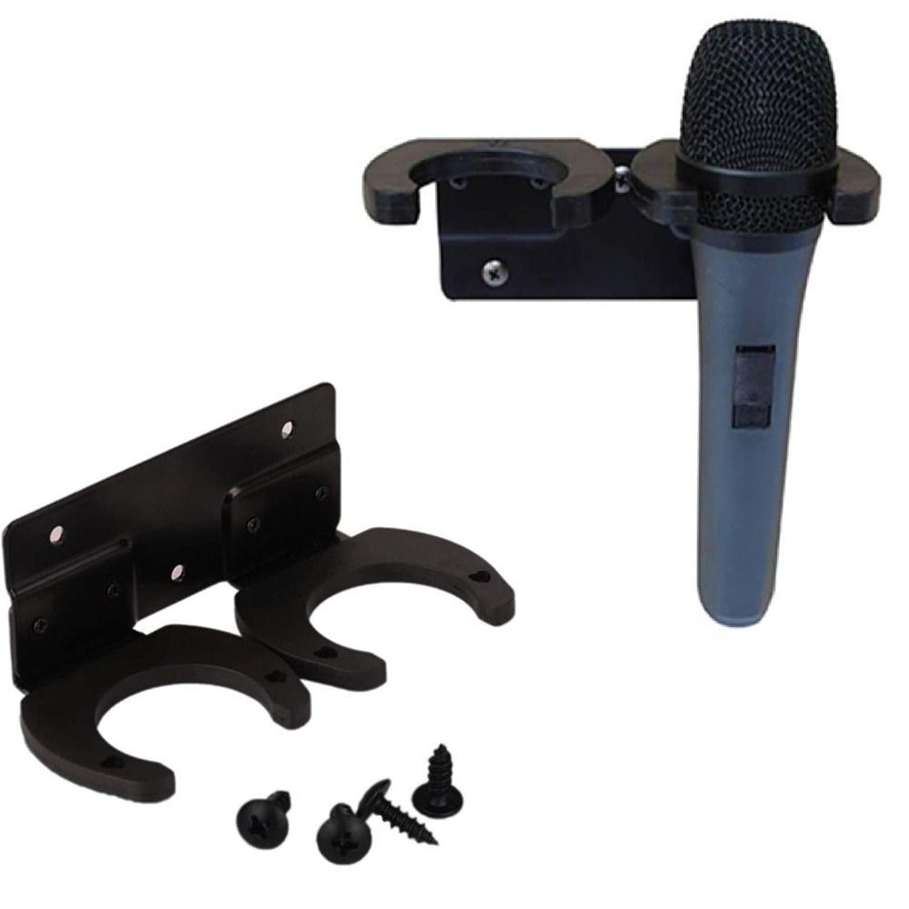 Anti-slip Microphone Holders Space Saving Mic Bracket Portable Wall Mounted Mic Holder Karaoke