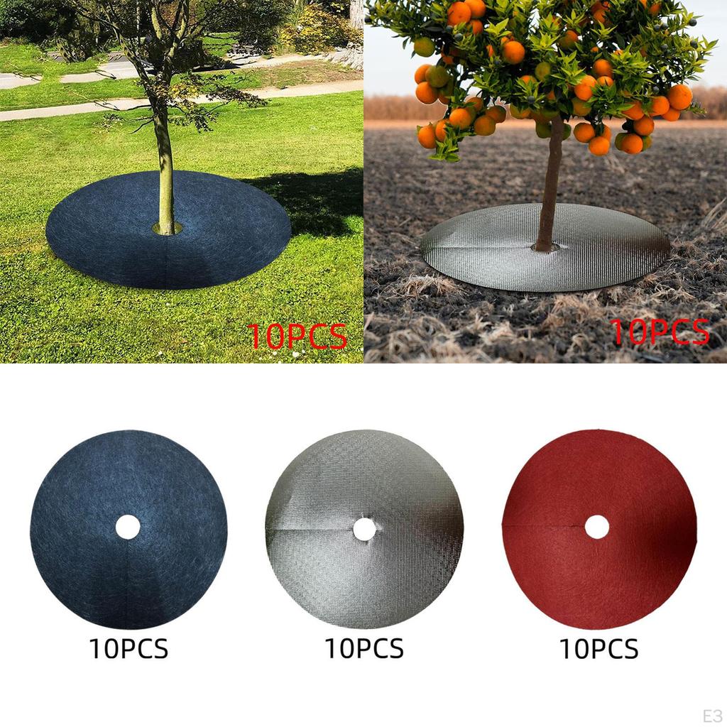 10 Pieces Tree Mulch Rings for Weed Control Fruit Protector Thickened Plant Cover Growth