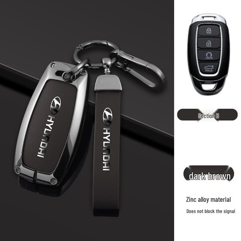 Key Cover Compatible with Beijing Hyundai Ix35, Elantra, Festa, Verna, Ix25, Santa Fe - Premium Men's Bag Case