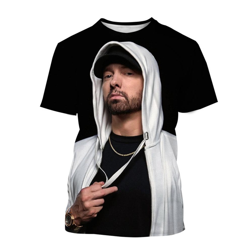 Eminem Rapper 3D Print T-Shirts Men Women Fashion Streetwear Oversized Hip Hop Short Sleeve T Shirt Male Tees Tops Man Clothing