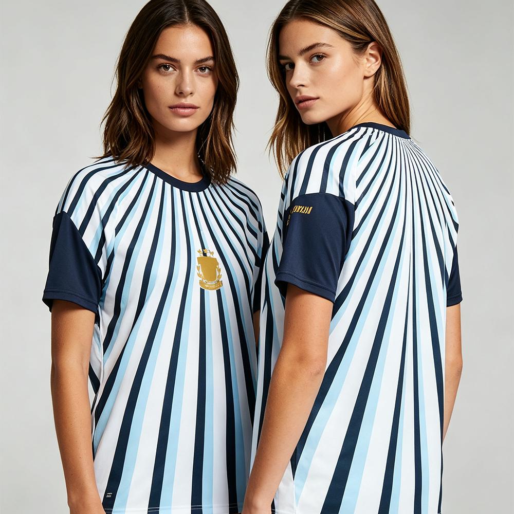 Argentina Fotbalový Síťovaný Dres Dárek pro Fotbalové Fanoušky Top Pánské Sportovní Rychleschnoucí Tričko Prodyšné Krátký Rukáv Unisex Oversized Trička