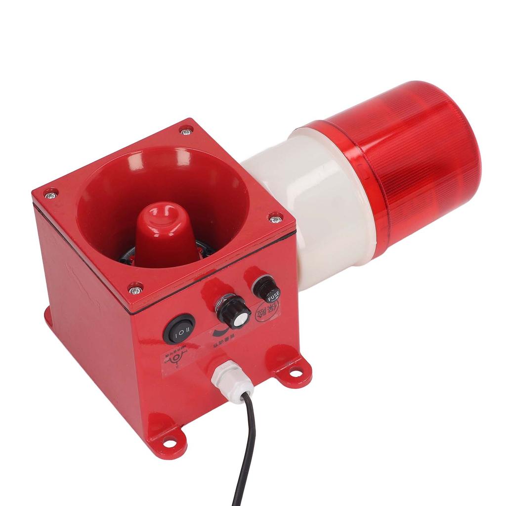 Industrial Warning Lamp 120DB Audible Visual Alarm Waterproof Security Strobe Light