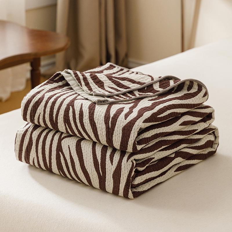 2026 Maillard-Stil Baumwollgaze Handtuchdecke - Garngefärbtes Jacquard Sommer Nickerchenbezug