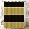 Modern Minimalist Black Gold Shower Curtain Set for Bathroom Decor 3D Printed Waterproof Fabric Various Sizes Available