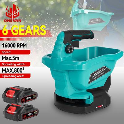 3,3-l-Sämaschinen-Fütterungsmaschine mit 6 Geschwindigkeitseinstellungen, wiederaufladbarer, schnurloser Handdüngerstreuer für die Landwirtschaft für Makita 18-21-V-Batterien