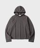 Ribbed Hooded Long Sleeve T-Shirt [Charcoal]
