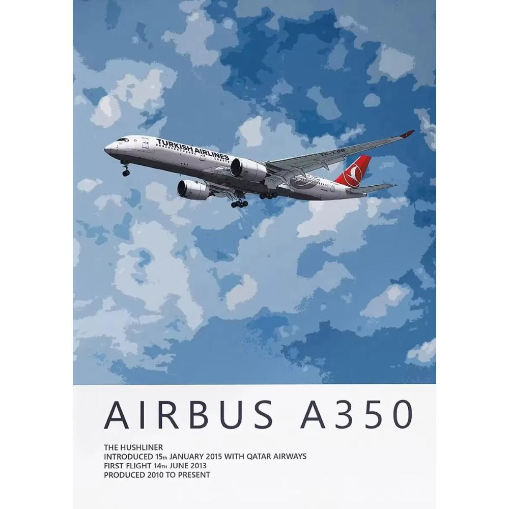Airbus A320 A380 A350 A319 Aviation Aircraft Posters and Prints Canvas Painting Wall Art Picture for Living Room Home ation