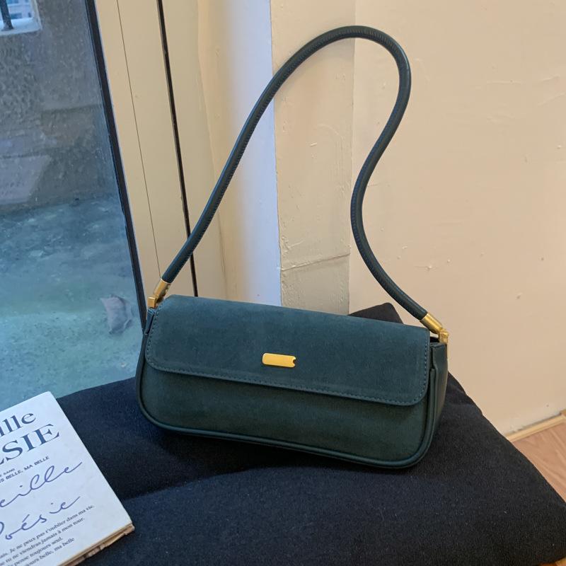 

Matte Retro Niche Fashion 2025 Women s Leather Underarm Baguette Shoulder Bag
