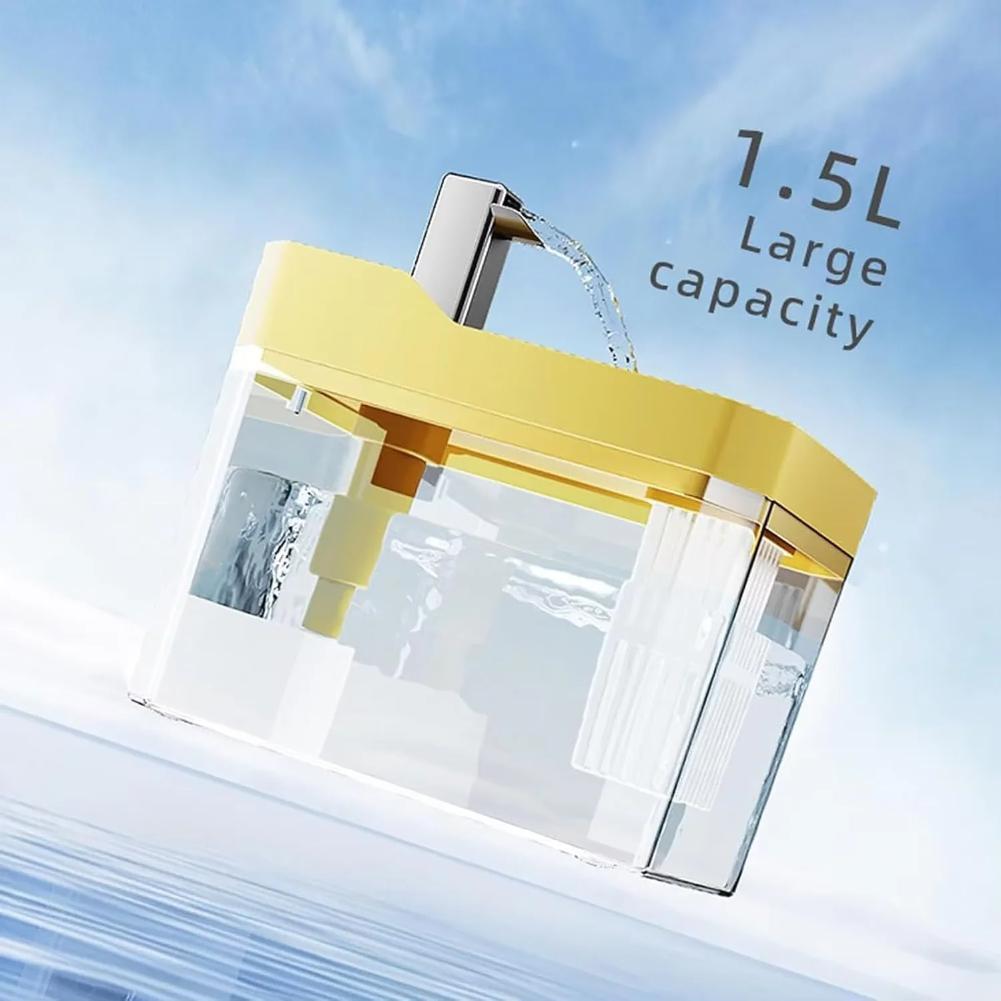 USB Automatic Water Drinking Fountain Dispenser Live Water Circulation Cat Water Bowl Removable with Pump Water Filter Silent