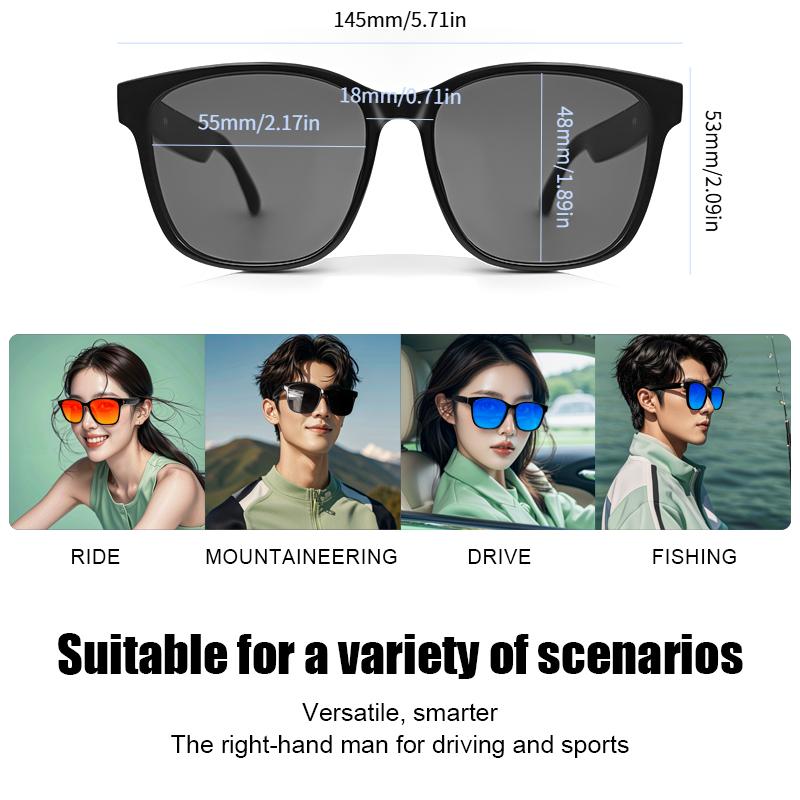 New Smart Glasses Wireless Bluetooth Hands-Free Talking Music Headset with Speaker Fashion Sunglasses Eyeglasses