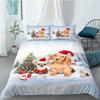 Duvet Cover Set 3D Santa Claus Merry Christmas Single Double Size Holiday Atmosphere Decoration Soft and Comfortable