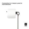 Umbra Toilet Paper Holder, Stand, Storage, Toilet Storage, TUCAN, 2023320410, 17cm Diameter x 74cm High x 23cm Wide, Nickel