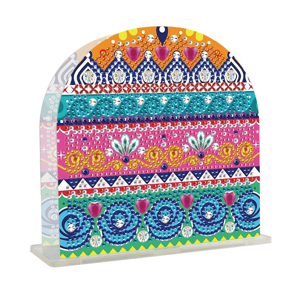 Double Sided Xmas Theme Diamond Painting Desktop Napkin Holder Acrylic Ornament Diamond Painting Desktop Napkin Rack Decoration