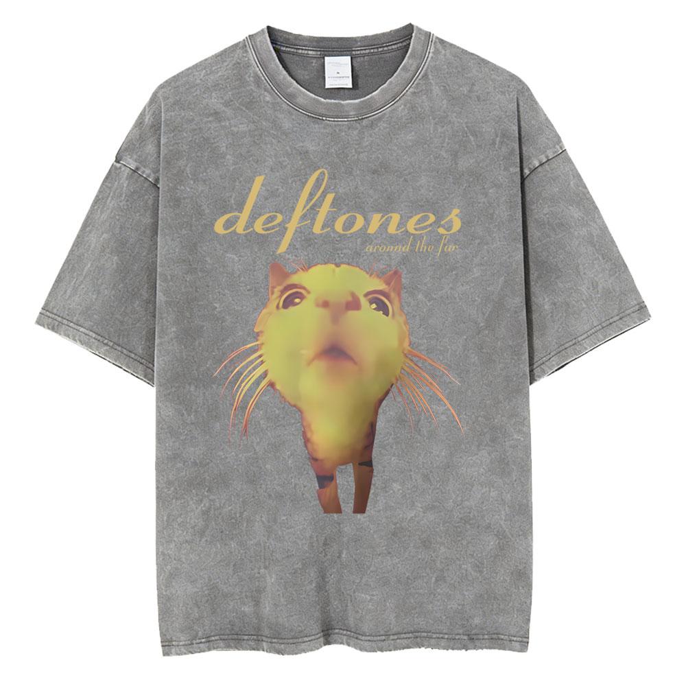 

Washed Vintage Alternative Metal Rock Band Deftones Breaking Bad Heisenberg Funny Graphic Tshirt Men Retro Gothic Punk T Shirts S