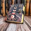 Vintage Flower Moon Eclipse Leather Dairy Notebook Sketchbook Leather Journal 200 Deckle Edge Pages