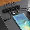 2 Pcs Home Office 3/5/7 Holes Cable Holder Silicone Line Organizer Clips USB Winder Manager Splitter