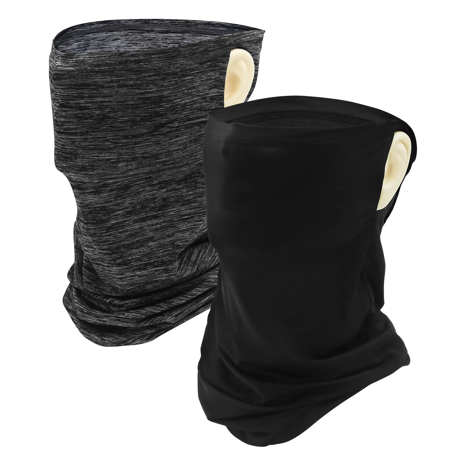 

Маска для лица для летнего бега Защита шеи от УФ-излучения Охлаждающая защита шеи с петлями для ушей Защита шеи для занятий спортом от солнца Универсальный размер Унисекс [Набор 2 шт.] Защита, Защита, Петли, Защита,