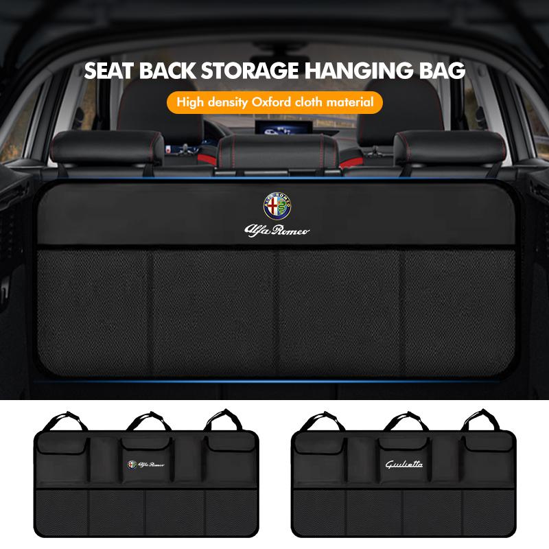 CZHHO1 Large Capacity Car Trunk Hanging Storage Bag Interior Accessories For Alfa Romeo GT Stelvio F1 Brera Volante Tonale Gloria Disco