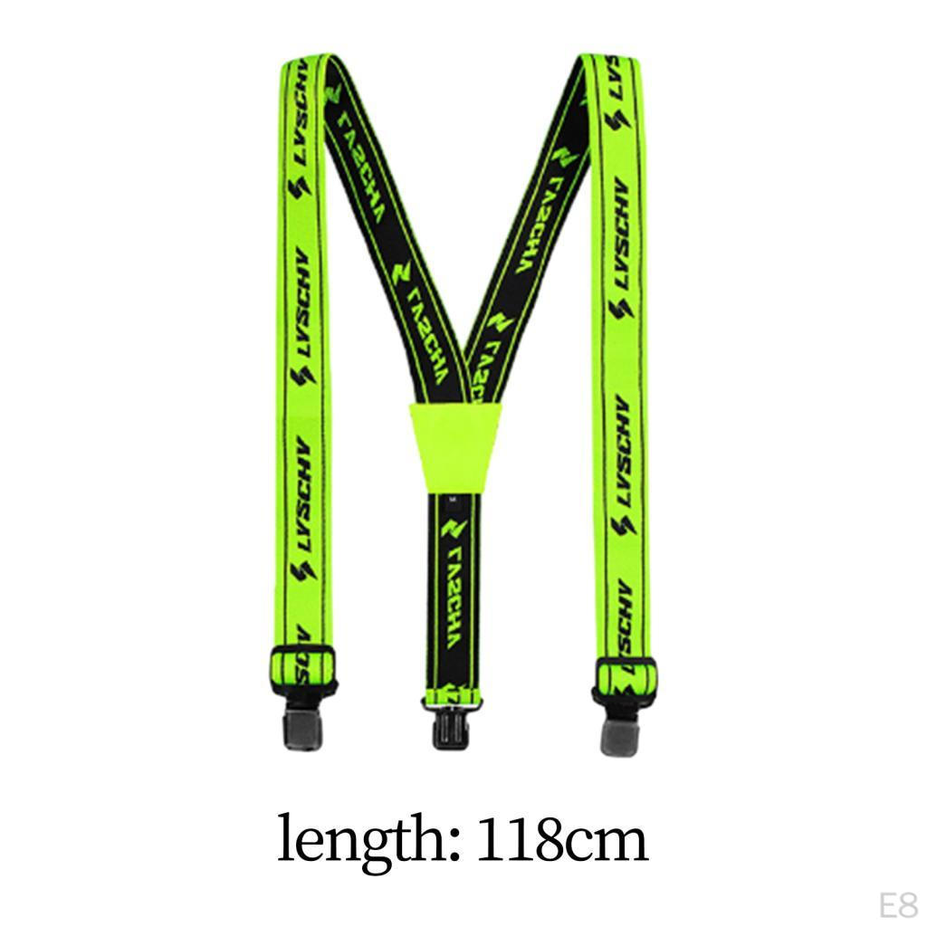 Wide Adjustable + Elastic Suspenders Y-