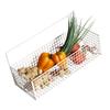 Cesto Portaoggetti in Filo Metallico da Parete Cesto Portafrutta Sospeso Contenitore Organizzatore con Adesivo per Cucina
