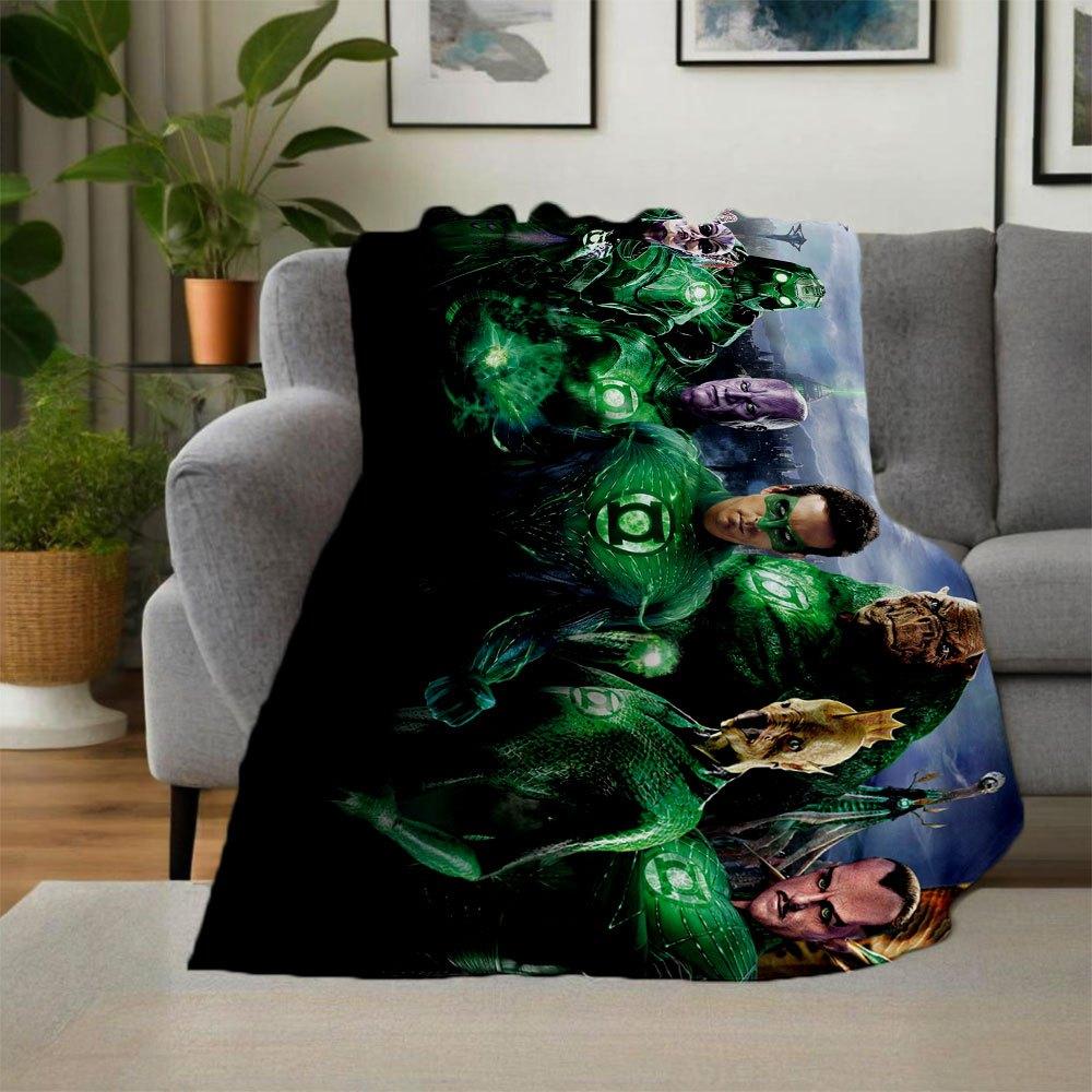 Green Lantern Corps: Guardians of the UniverseBlanket Flannel Throw Blanket for Sofa, Bed, Travel, Camping, Office, Couch, Chair