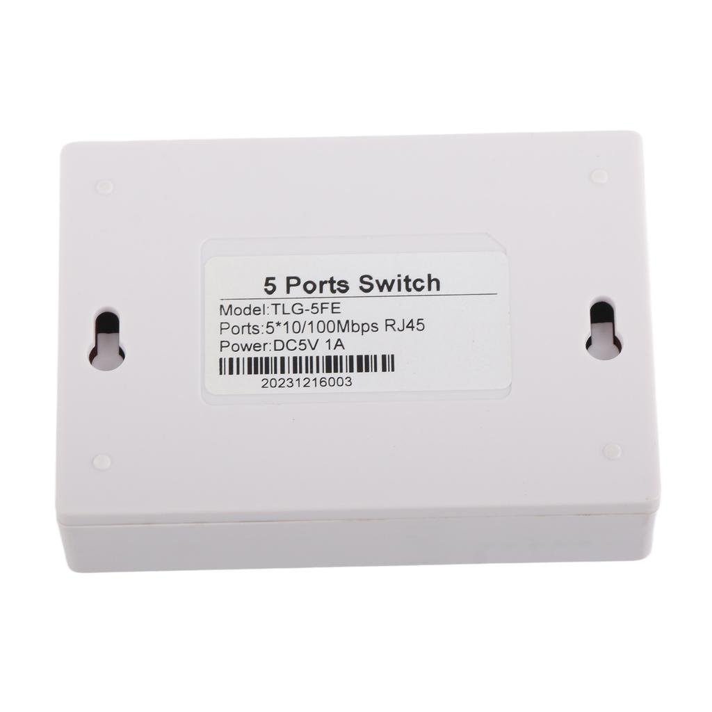 5 Port 10100Mbps Ethernet Switch Plug and Play Unmanaged Home Network Switch Hub Office Ethernet