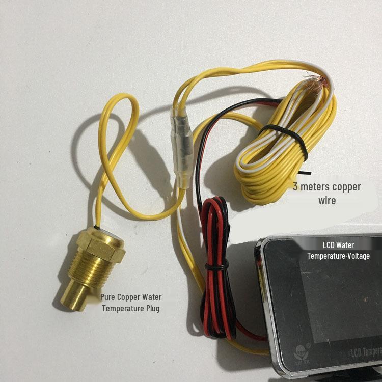 12V/24V LCD Wasser-Temperatur- und Spannungsanzeige für modifizierte Fahrzeuge