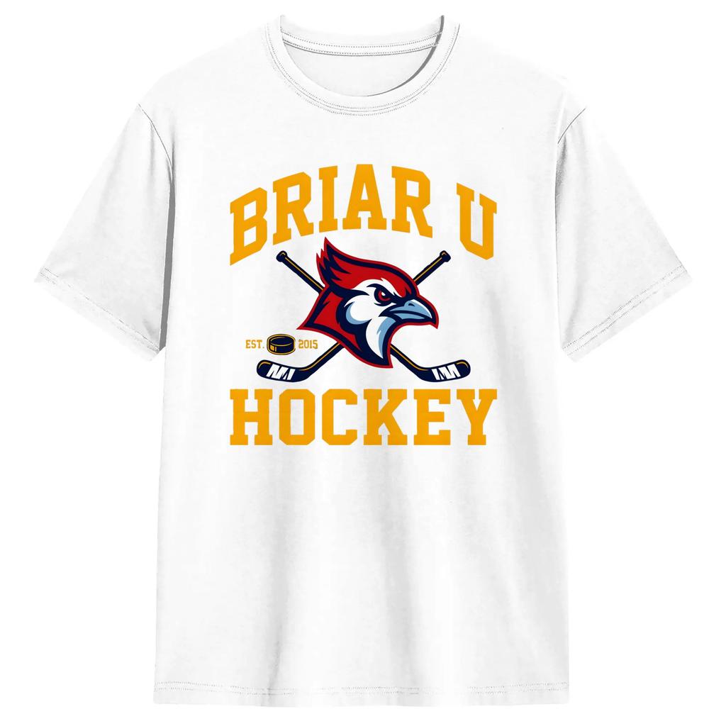 Mens T-Shirt Briar Hockey Est 2018 Off Campus T Shirts Trendy Cool Summer Tee Shirt Vintage Pure Cotton Clothes Plus Size