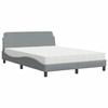 VidaXL Bed with Light Grey Mattress 140x190 Cm Fabric 3208384