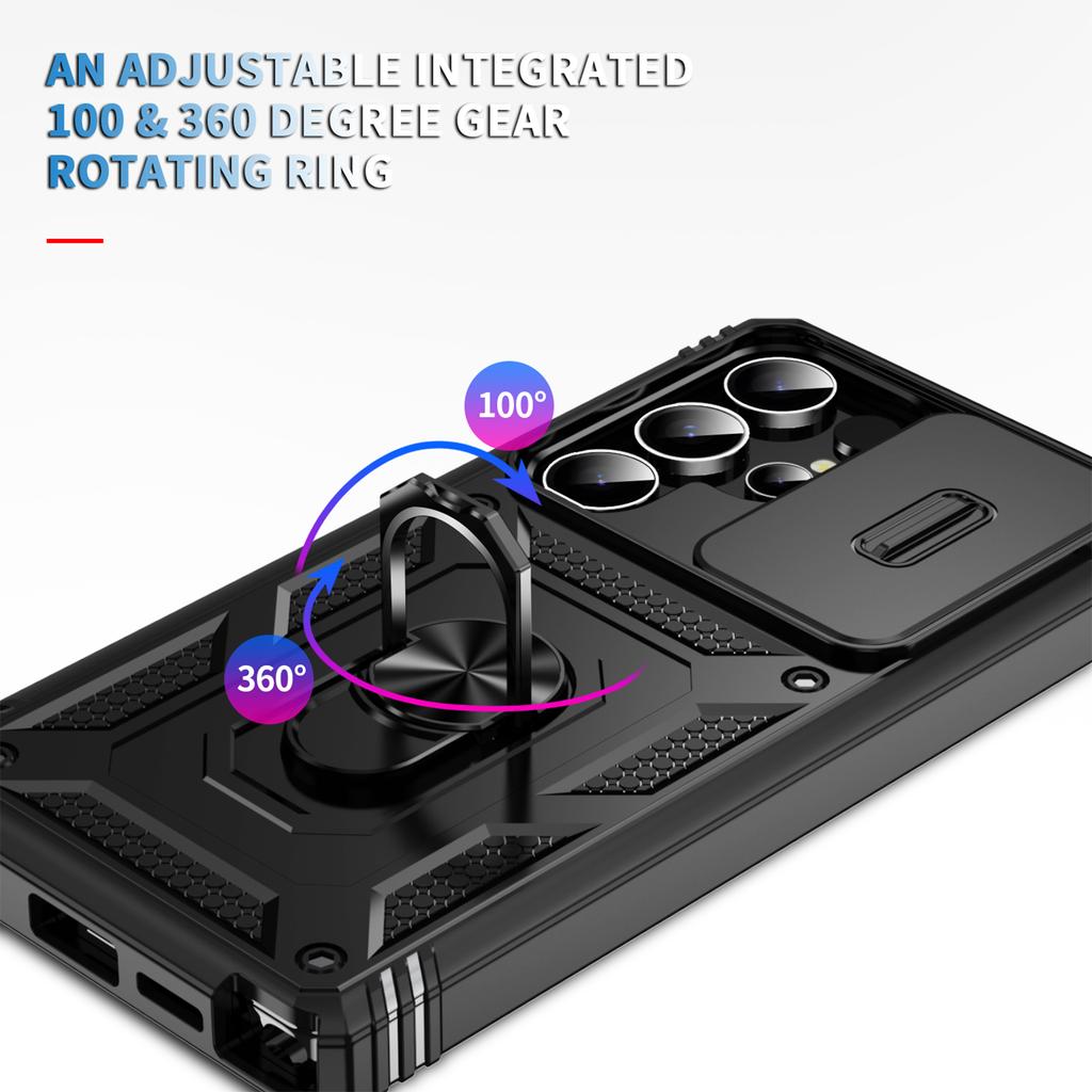 Rotatable Ring Shockproof Case for Samsung Galaxy S25 Ultra S24 FE S23 S22 Plus S21 A56 A36 A16 A55 A35 A15 A54 A14 A34 A53 A33