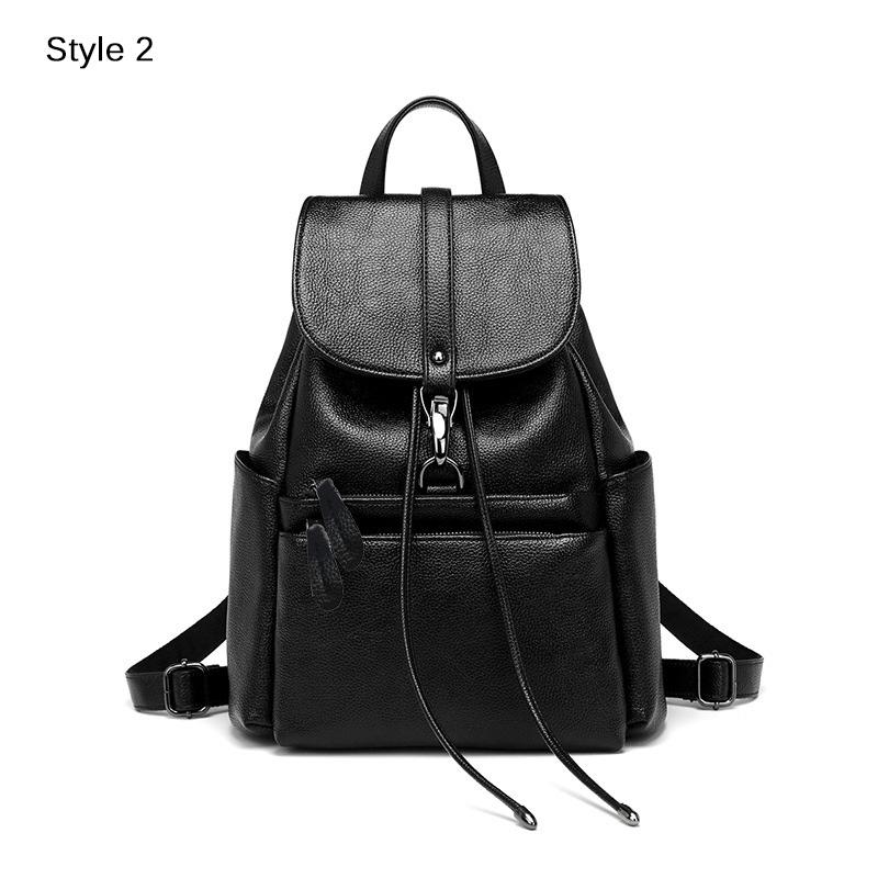 2025 Натуральная кожа рюкзак унисекс коровья кожа рюкзак с орнаментом медведя большой емкости противоугонные мужскиеженские рюкзаки школьная сумка 4949₽