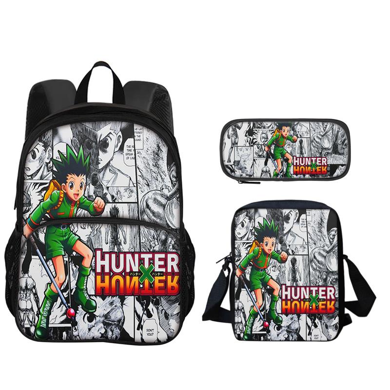 JoJo's Bizarre Adventure Knapsack Pen Carrier Carry Bag 3pcs Set Versatile Spacious Boys Plus Girls School Birthday Best Gift