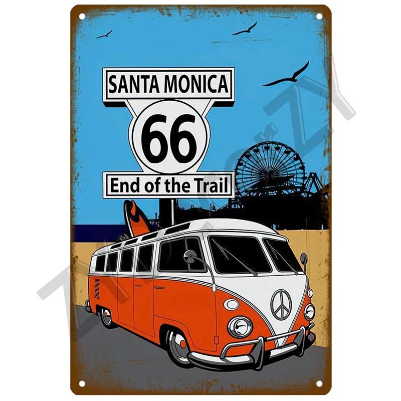 Route 66 Metal Sign House Plaque Metal Poster Tin Sign Plate Wall Posters Vintage Retro Aesthetic Room Decor Wall Art Decoration