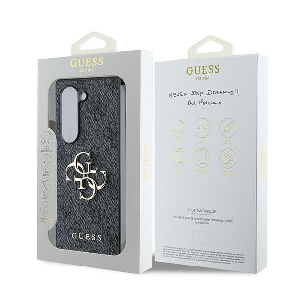 Guess Guhczfd64Gmggr Z Fold6 F956 Czarny/Black Leather 4G Metal Logo