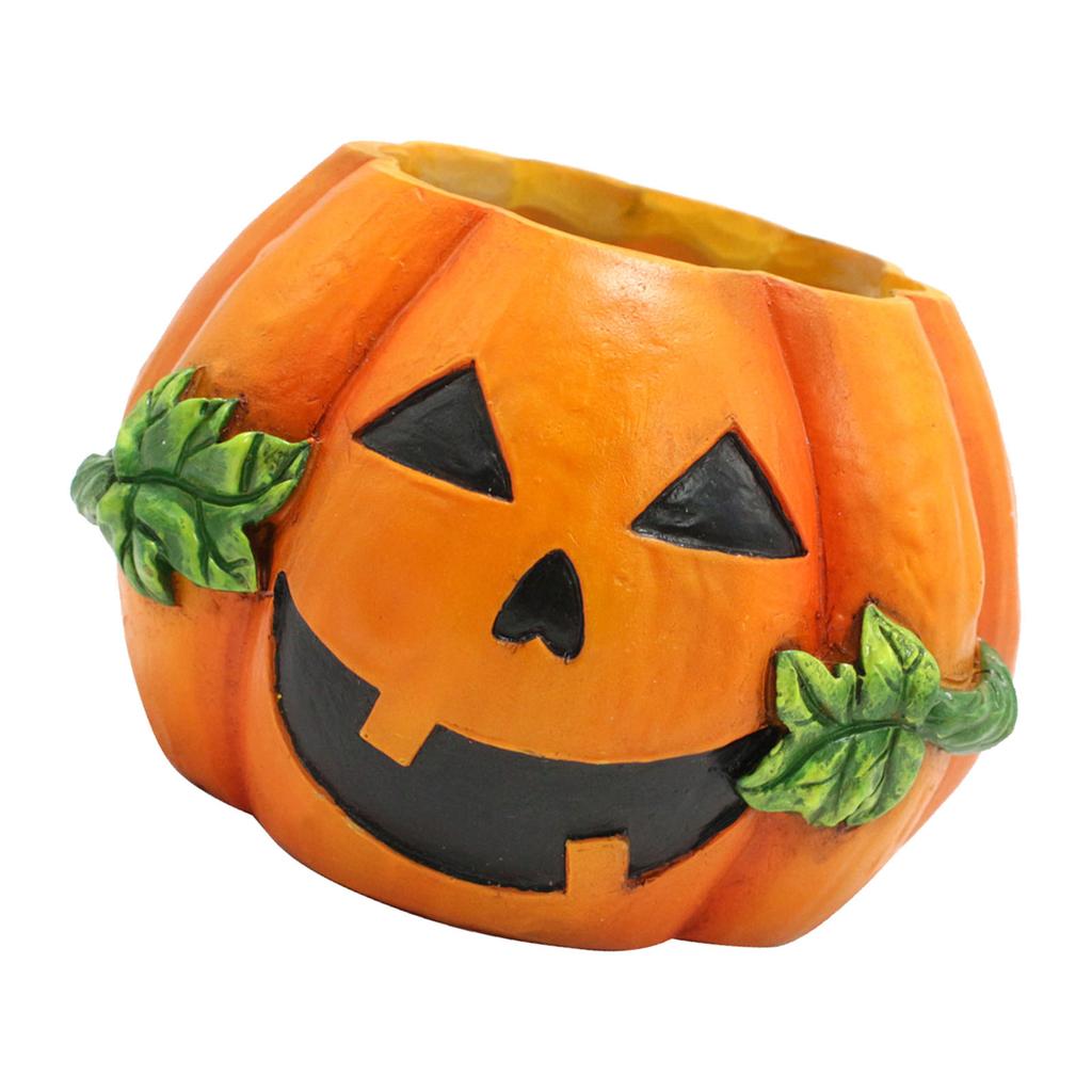 Kürbis Blumentopf Harz Kürbis Sukkulenten Blumentopf Pflanzgefäß Halloween Dekoration für Zuhause Büro