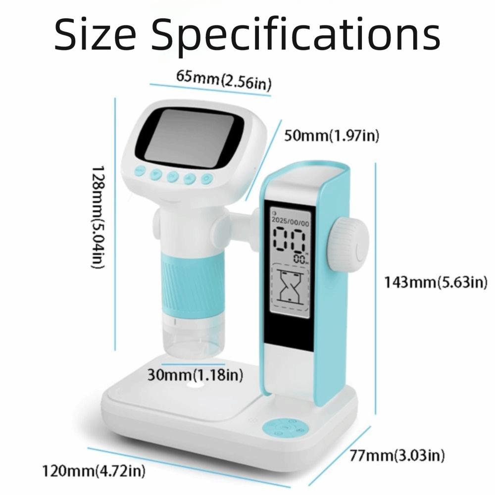 1000X Magnification Handheld Microscope 2Inch Screen Magnifying Glass  Scientific Experiment