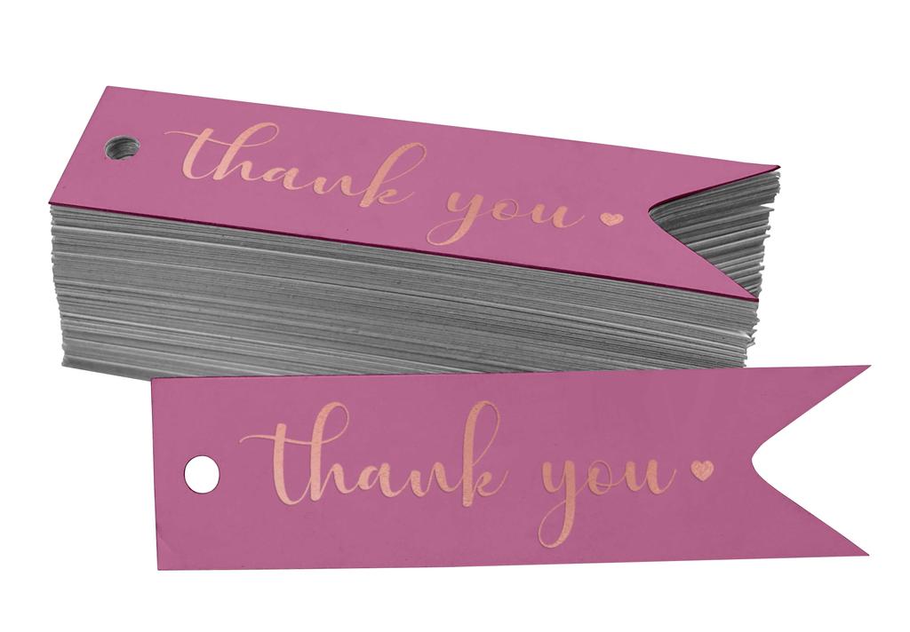 Inkdotpot Pack Of 100 Real Gold Foil Paper Tags Thank You Bridal Shower Favor Hang