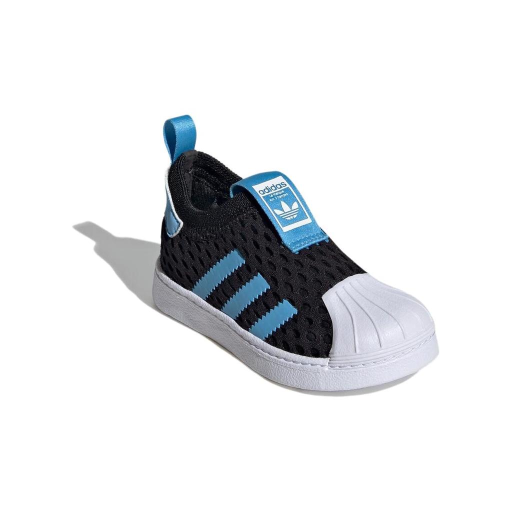 Adidas Originals Superstar 360 Lightweight Comfortable Durable Breathable Low-Top Walker Shoes Baby Shoes Black Blue White JH6369