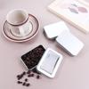 Multicolor Tin Box with Clear Window Lid Rectangular Tinplate Storage Box  Refillable Box