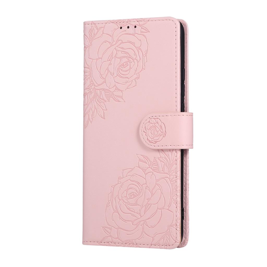 For Realme C21Y/C25Y Case Rose Flower PU Leather Wallet Phone Cover with 3 Card Slots