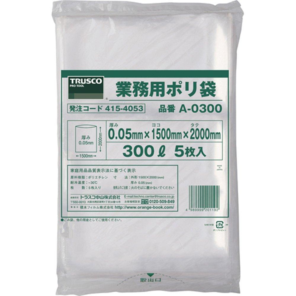 

TRUSCO Commercial Plastic Bag 300L 5 Pieces A0300