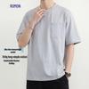 Luomeng Herren Rundhals-T-Shirt aus langstapeliger Baumwolle