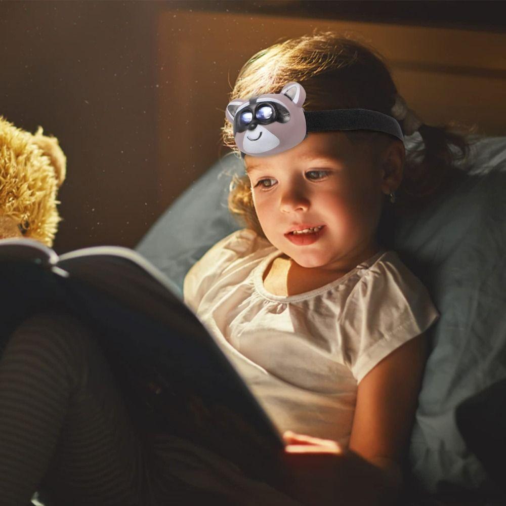Brightest Animal Headlamp Toy Cartoon LED Flashlight Portable Headband Light  Girls