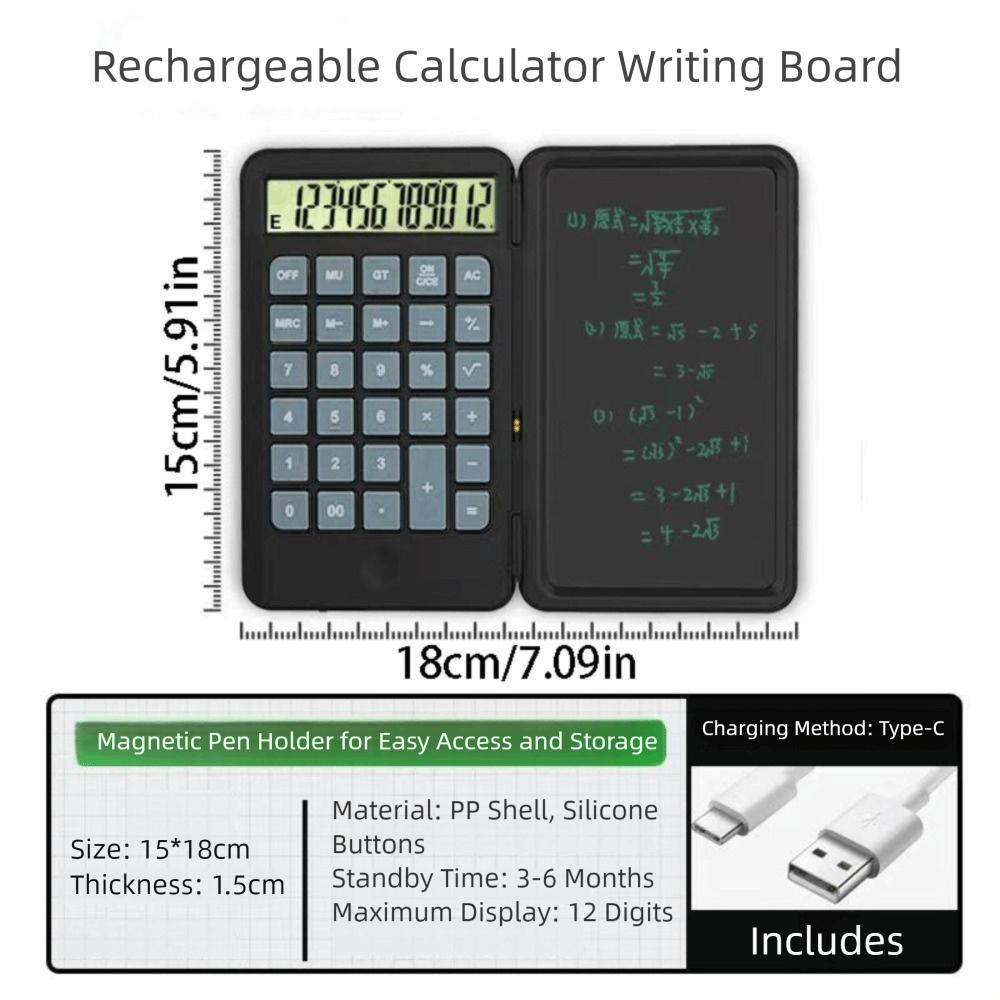 Large Screen Display Scientific Calculator 2in1 Office LCD Drawing Pad  Finance Accounting Tool
