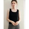 Little Goat 100% Pure Cashmere Women's Knit Vest - Baby Cashmere Warm Camisole, 12 Gauge, Plain Crew Neck