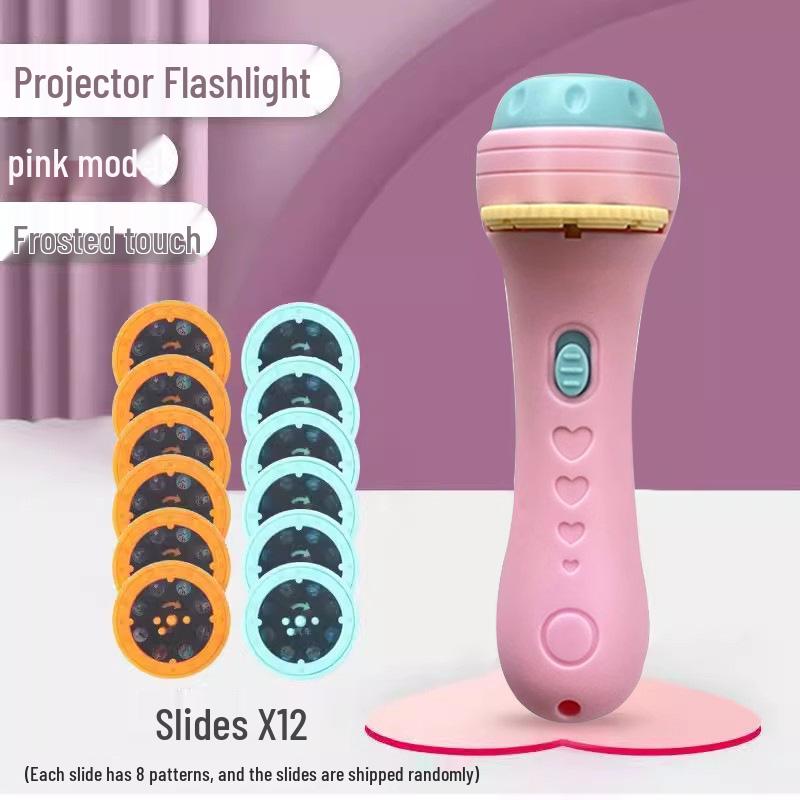Children's Story Projector: Educational Luminous Toy with Cognitive Pattern Slides for Bedtime.